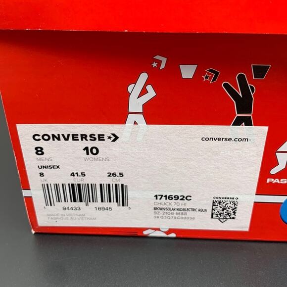 Converse Chuck 70 NBA Jam Hi Shoes 171692C Men’s Sz 8 / Women’s Sz 10 NWT - Picture 10 of 12